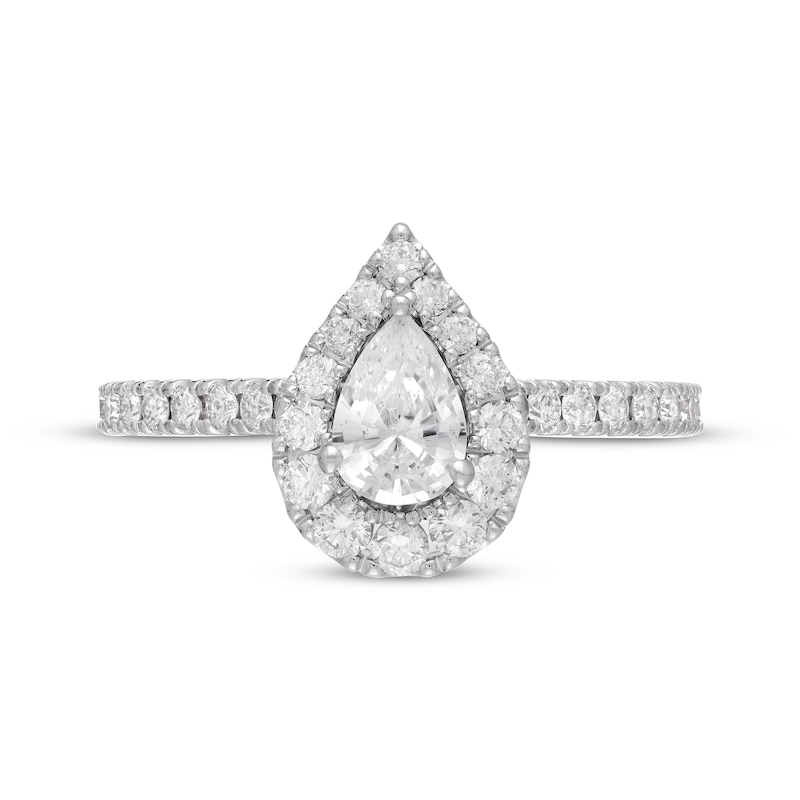 Main Image 3 of Previously Owned Neil Lane Diamond Engagement Ring 1 ct tw Pear & Round-cut 14K White Gold
