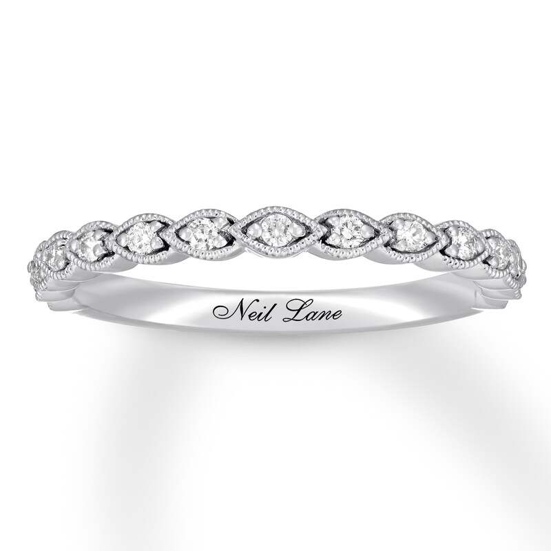 Main Image 1 of Previously Owned Neil Lane Diamond Wedding Band 1/6 ct tw 14K White Gold