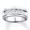 Thumbnail Image 0 of Previously Owned Men's Wedding Band 1 ct tw Diamonds 10K White Gold