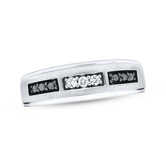 Previously Owned Men's Diamond Wedding Band 1/4 ct tw 10K White Gold