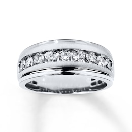 Previously Owned Men's Diamond Wedding Band 1 ct tw 10K White Gold