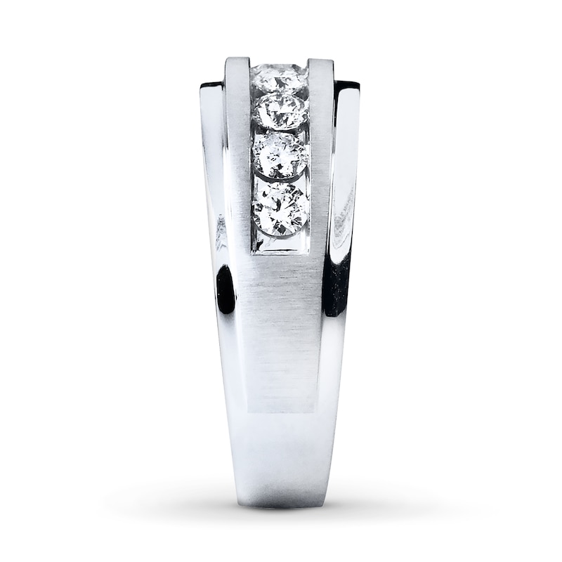 Previously Owned Men's Diamond Wedding Band 1 ct tw 10K White Gold