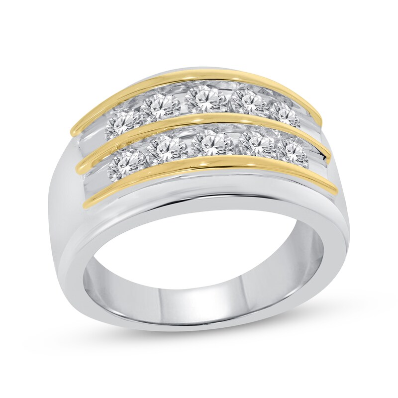 Previously Owned Men's Diamond Wedding Band 2 ct tw 10K Two-Tone Gold