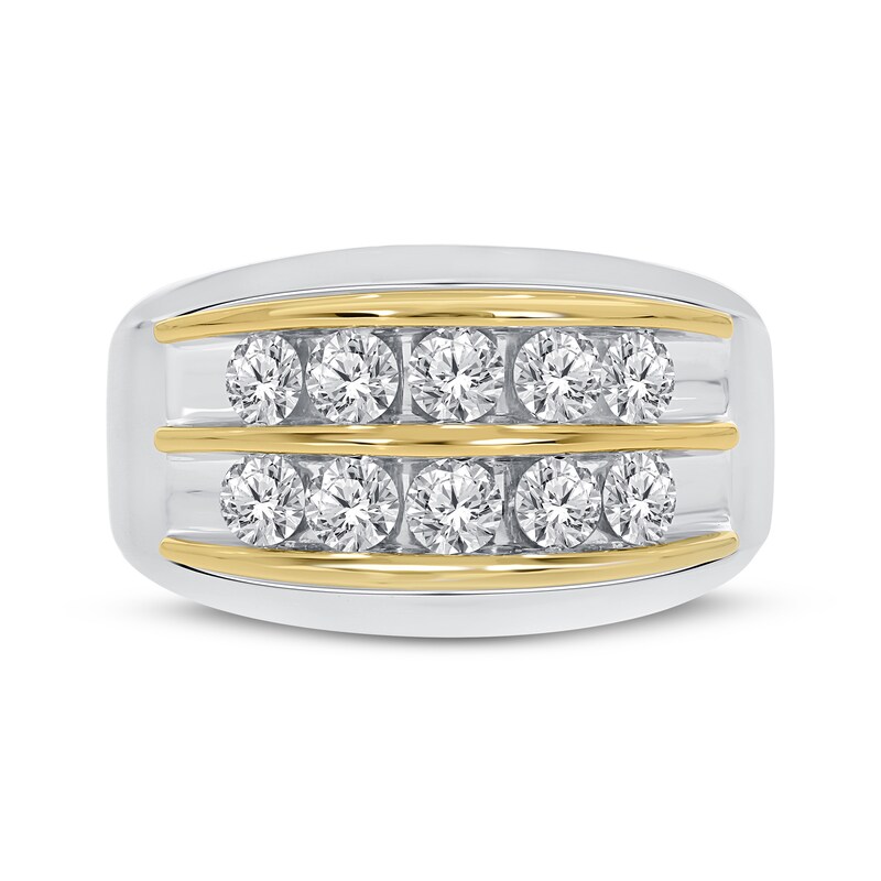 Previously Owned Men's Diamond Wedding Band 2 ct tw 10K Two-Tone Gold