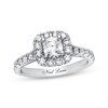 Thumbnail Image 1 of Previously Owned Neil Lane Diamond Engagement Ring 1-3/8 ct tw Cushion & Round-cut 14K White Gold - Size 5