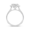Thumbnail Image 3 of Previously Owned Diamond Engagement Ring 1-1/2 ct tw Princess & Round-cut 14K White Gold