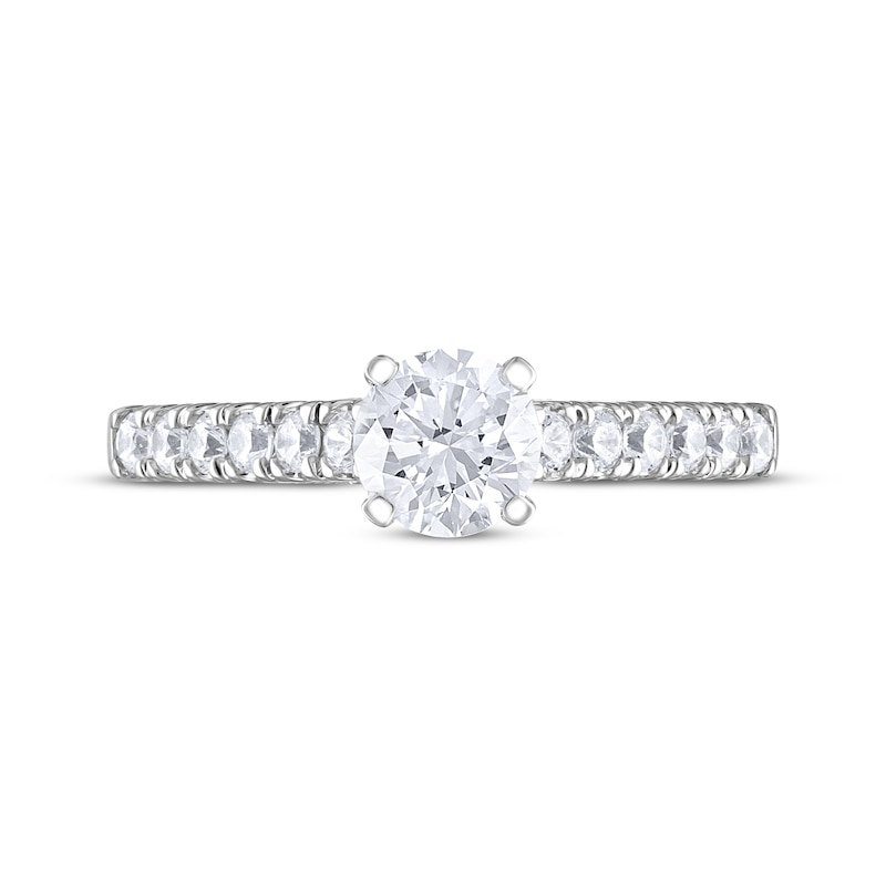 Main Image 3 of Previously Owned Adrianna Papell Diamond Engagement Ring 1 ct tw Round-cut 14K White Gold