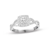 Thumbnail Image 1 of Previously Owned  Diamond Engagement Ring 3/8 ct tw Princess & Round-cut 10K White Gold