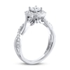 Thumbnail Image 1 of Previously Owned THE LEO Diamond Engagement Ring 3/4 ct tw Princess & Round-cut 14K White Gold