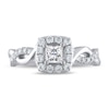 Thumbnail Image 2 of Previously Owned THE LEO Diamond Engagement Ring 3/4 ct tw Princess & Round-cut 14K White Gold