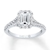 Thumbnail Image 1 of Previously Owned THE LEO Diamond Engagement Ring 1 ct tw Emerald-cut 14K White Gold