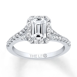 Previously Owned THE LEO Diamond Engagement Ring 1 ct tw Emerald-cut 14K White Gold