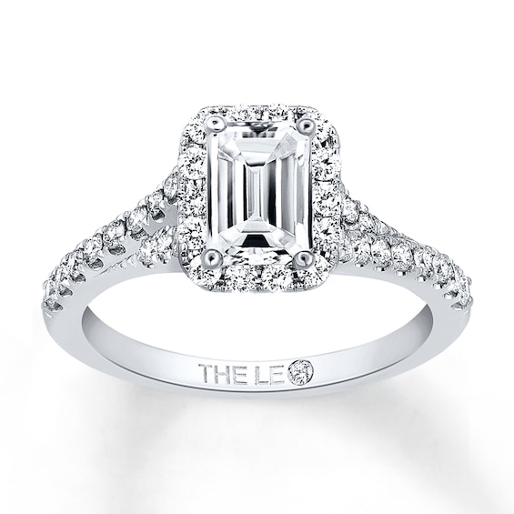 Previously Owned THE LEO Diamond Engagement Ring 1 ct tw Emerald-cut 14K White Gold
