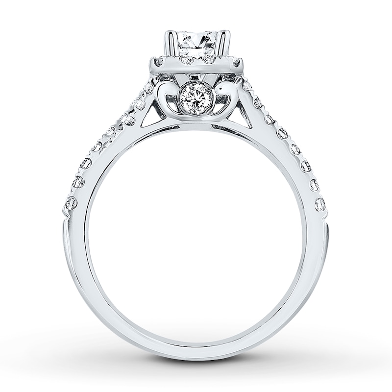 Main Image 3 of Previously Owned THE LEO Diamond Engagement Ring 1 ct tw Emerald-cut 14K White Gold