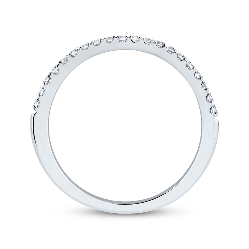 Main Image 3 of Previously Owned THE LEO Wedding Band 1/5 ct tw Round-cut Diamonds 14K White Gold Size 4.5