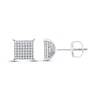 Thumbnail Image 1 of Previously Owned Men's Diamond Earrings 1/2 ct tw Round-Cut 10K White Gold