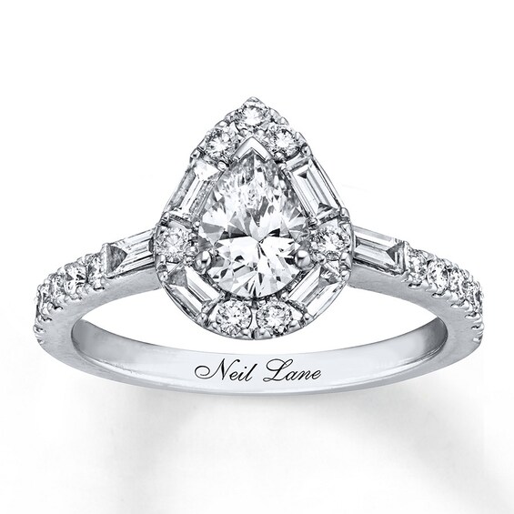 Previously Owned Neil Lane Engagement Ring 1-1/4 ct tw Diamonds 14K White Gold Size
