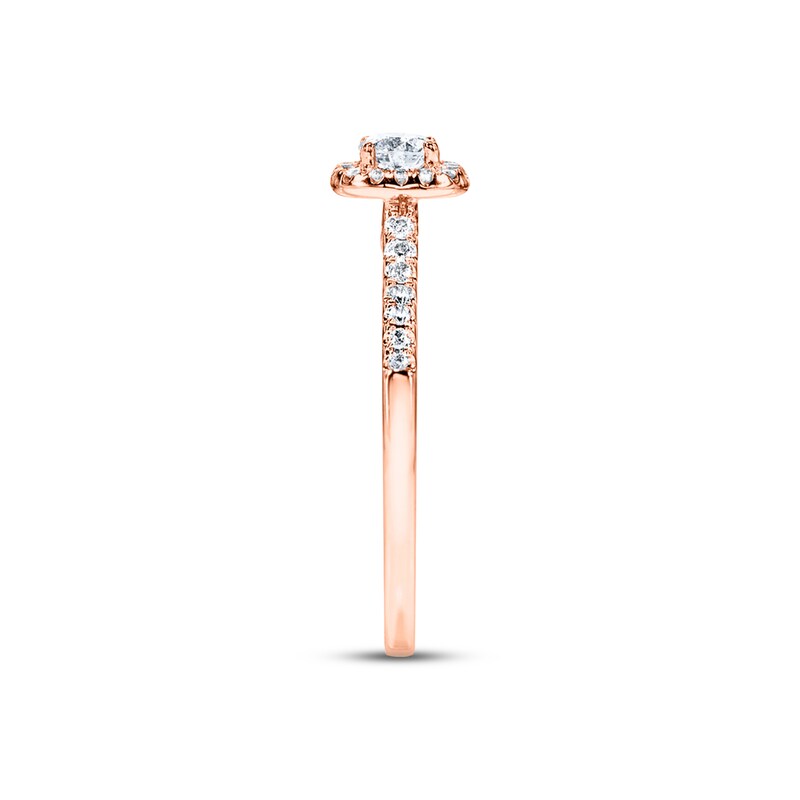 Main Image 2 of Previously Owned  Diamond Engagement Ring 3/8 ct tw Round-cut 10K Rose Gold - Size 3.75