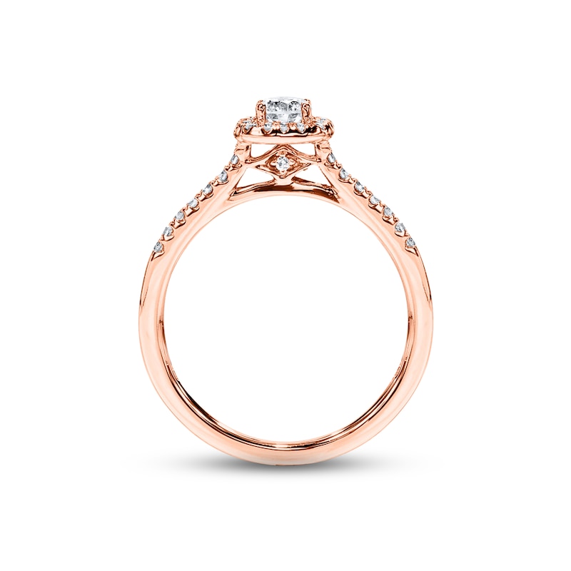 Previously Owned  Diamond Engagement Ring 3/8 ct tw Round-cut 10K Rose Gold