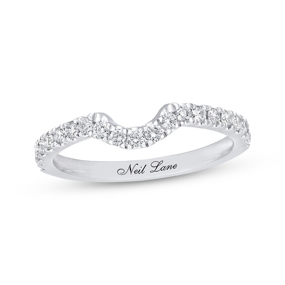 Previously Owned Neil Lane Wedding Band 3/8 ct tw Round-cut Diamonds 14K White Gold Size 4