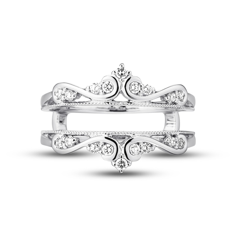 Main Image 4 of Previously Owned  Diamond Insert Ring 1/4 ct tw Round-cut14K White Gold - Size 3