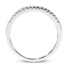 Thumbnail Image 1 of Previously Owned Diamond Wedding Band 1/10 ct tw Round-cut 10K White Gold - Size 4