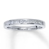 Thumbnail Image 1 of Previously Owned Diamond Wedding Band 1/3 ct tw Princess-cut 14K White Gold - Size 4.5