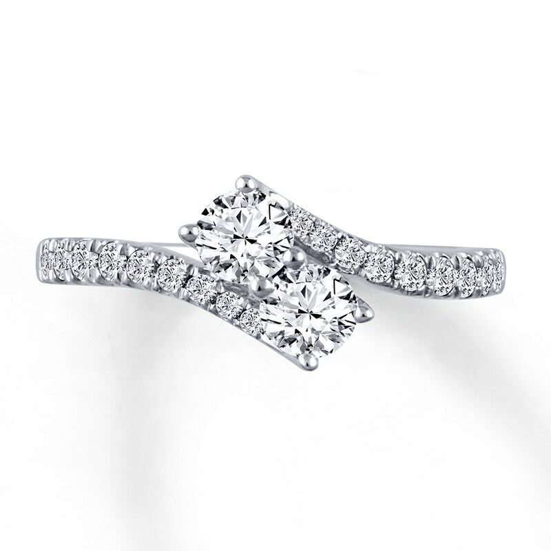 Previously Owned Ever Us Two-Stone Ring 1 ct tw Diamonds 14K White Gold - Size 4