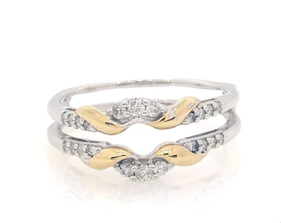 Previously Owned Diamond Enhancer Ring 1/3 ct tw Round-cut 14K Two-Tone Gold Size 10.5