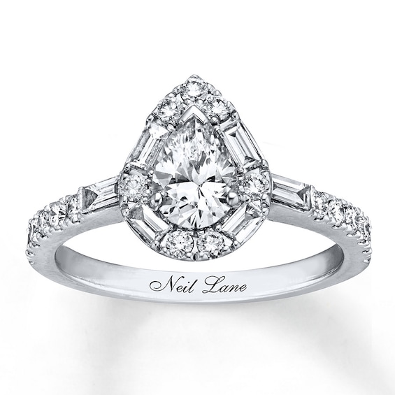 Previously Owned Neil Lane Engagement Ring 1-1/4 ct tw Diamonds 14K White Gold Size 10.5