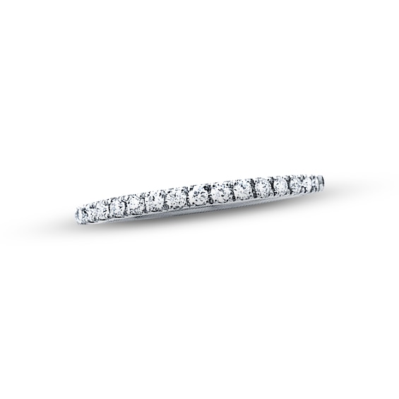 Previously Owned Diamond Anniversary Band 1/4 ct tw Round-cut 10K White Gold Size