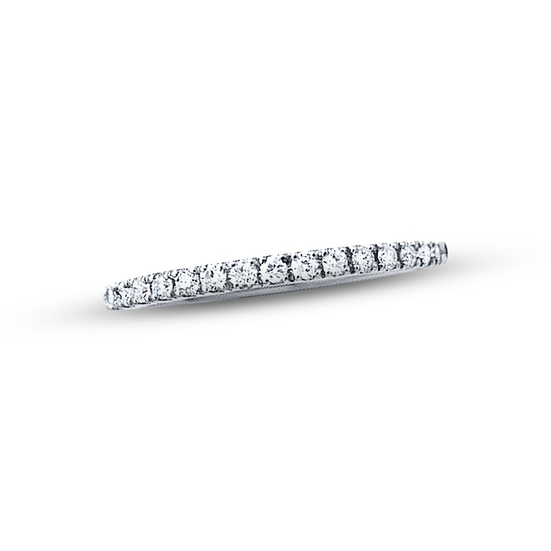 Main Image 1 of Previously Owned Diamond Anniversary Band 1/4 ct tw Round-cut 10K White Gold - Size 4.5