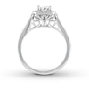 Thumbnail Image 2 of Previously Owned THE LEO Diamond Engagement Ring 1-1/8 ct tw Princess/Round-cut 14K White Gold - Size 4.75