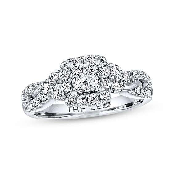 Previously Owned THE LEO Diamond Engagement Ring 1-1/8 ct tw Diamonds 14K White Gold Size 9.5