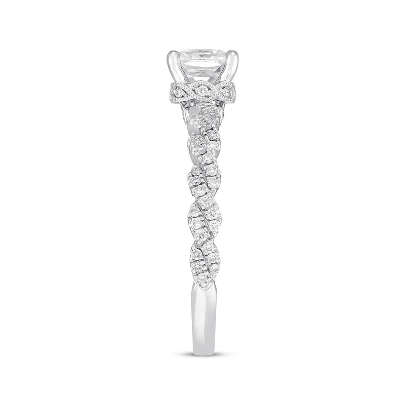 Previously Owned Neil Lane Premiere Diamond Engagement Ring 1-1/5 ct tw Cushion & Round-cut 14K White Gold