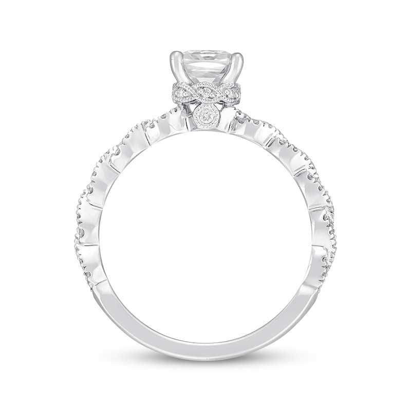 Previously Owned Neil Lane Premiere Diamond Engagement Ring 1-1/5 ct tw Cushion & Round-cut 14K White Gold