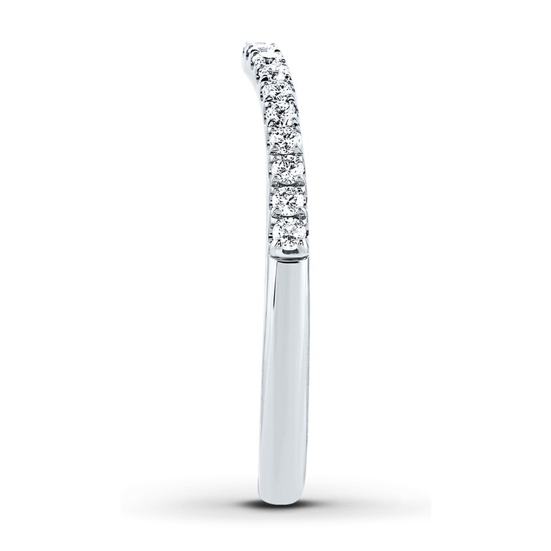 Previously Owned THE LEO Diamond Wedding Band 1/5 ct tw Diamonds 14K White Gold - Size 4