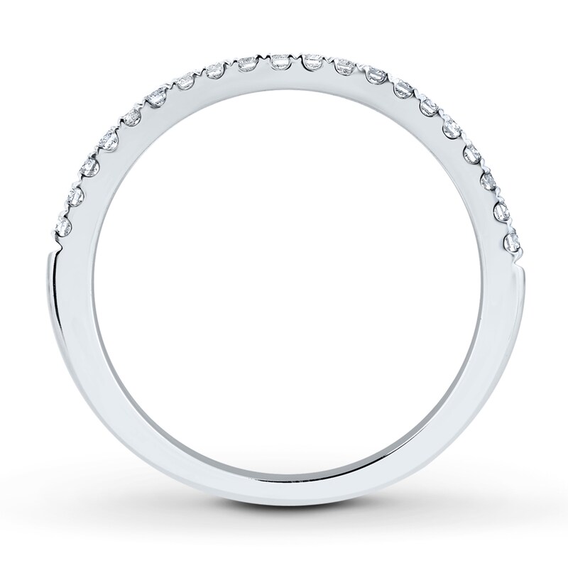 Previously Owned THE LEO Diamond Wedding Band 1/5 ct tw Diamonds 14K White Gold - Size 4