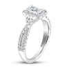 Thumbnail Image 2 of Previously Owned THE LEO Diamond Engagement Ring 7/8 ct tw Emerald & Round-cut 14K White Gold - Size 4.5