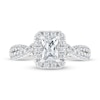 Thumbnail Image 3 of Previously Owned THE LEO Diamond Engagement Ring 7/8 ct tw Emerald & Round-cut 14K White Gold - Size 4.5