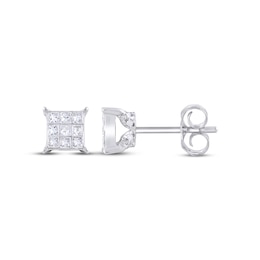 Previously Owned Round-cut Diamond Stud Earrings 1/3 ct tw 10K White Gold
