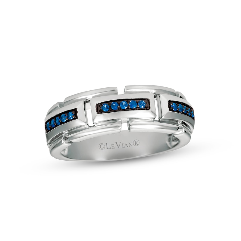 Main Image 1 of Previously Owned Le Vian Men's Ceylon Sapphire Band 14K Vanilla Gold