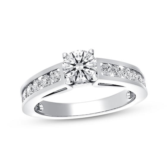 Previously Owned Diamond Engagement Ring 1-1/4 ct tw Round-cut 14K White Gold