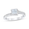 Thumbnail Image 1 of Previously Owned Diamond Engagement Ring 3/4 ct tw Princess/Round 14K White Gold