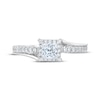 Thumbnail Image 3 of Previously Owned Diamond Engagement Ring 3/4 ct tw Princess/Round 14K White Gold