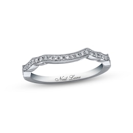 Previously Owned Neil Lane Wedding Band 1/5 ct tw Round-cut Diamonds 14K White Gold Size 6.5