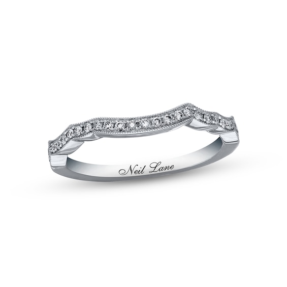 Previously Owned Neil Lane Wedding Band 1/5 ct tw Round-cut Diamonds 14K White Gold Size 6.5