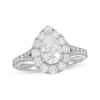 Thumbnail Image 1 of Previously Owned Neil Lane Diamond Engagement Ring 1-7/8 ct tw Pear & Round-cut 14K White Gold - Size 4.5