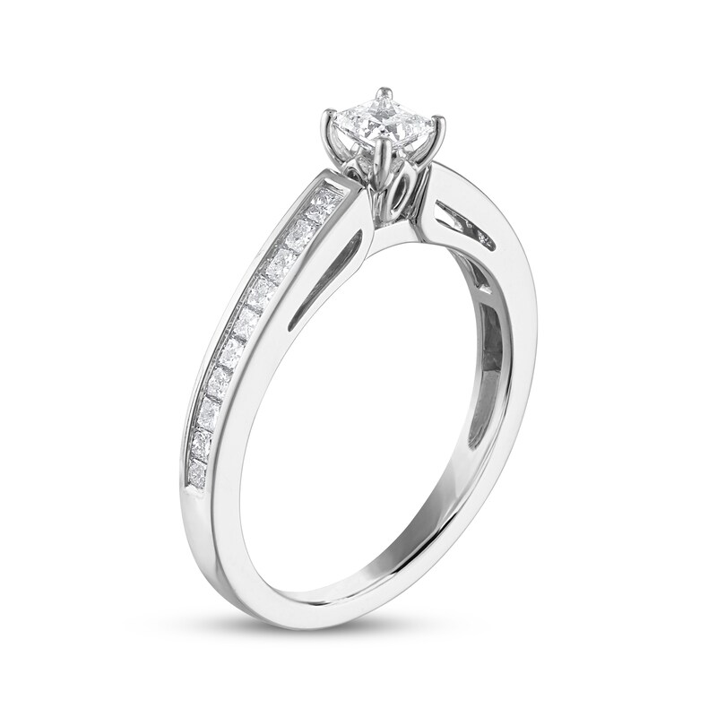 Main Image 2 of Previously Owned Diamond Engagement Ring 5/8 ct tw Princess-cut 14K White Gold