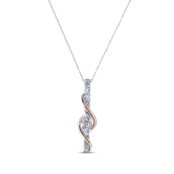 Previously Owned Ever Us Necklace 1/2 ct tw Diamonds 14K Two-Tone Gold 19"